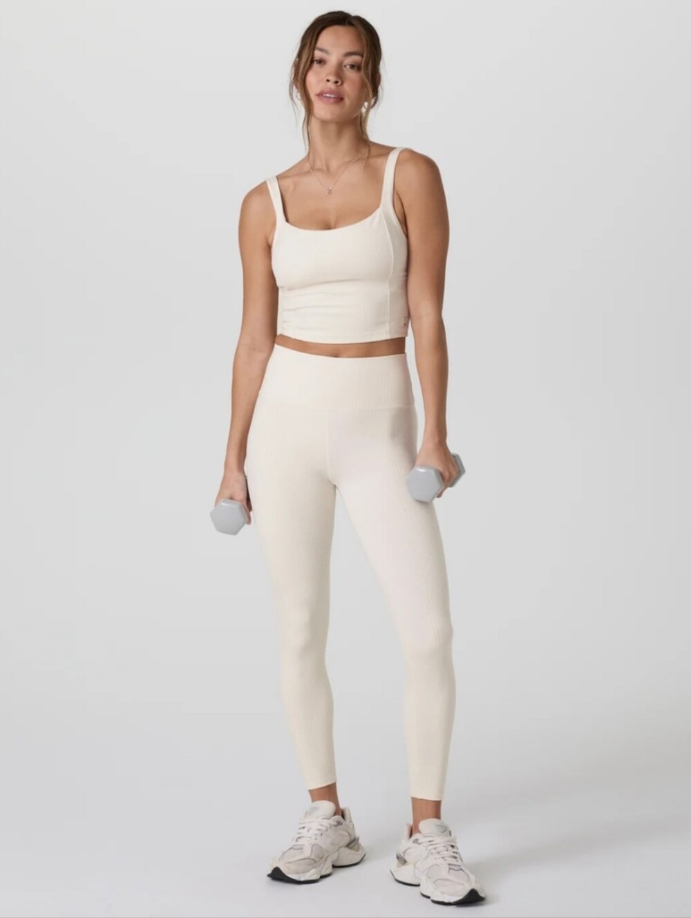 Vuori Inversion Rib Legging Marshmallow Size Large NWT - Picture 4 of 12